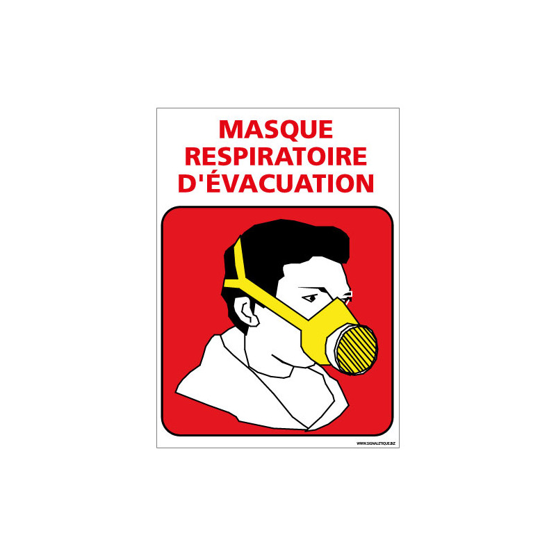 Panneau port du masque respiratoire d'evacuation (A0355)