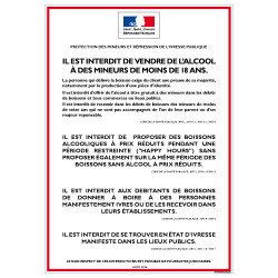 Affichage obligatoire Interdiction de vente d’alcool aux mineurs