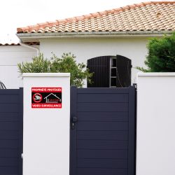 Adesivo PROPRIETÀ PRIVATA VIDEOSORVEGLIATA 300x210 Mm | Autoadesivo In Vinile Per Esterni, Made In France