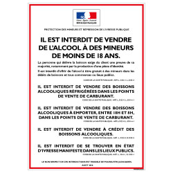 INTERDICTION VENTE ALCOOL AUX MINEURS (POUR POINT DE VENTE CARBURANT) (A0612)