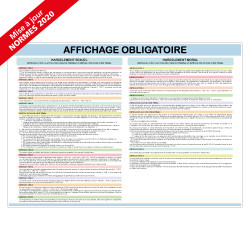 AFFICHAGE OBLIGATOIRE CODE DU TRAVAIL - Lot de 4 visuels (A0629)