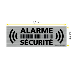 Adhésif Alarme Sécurité en 6,5 x 2,5 cm