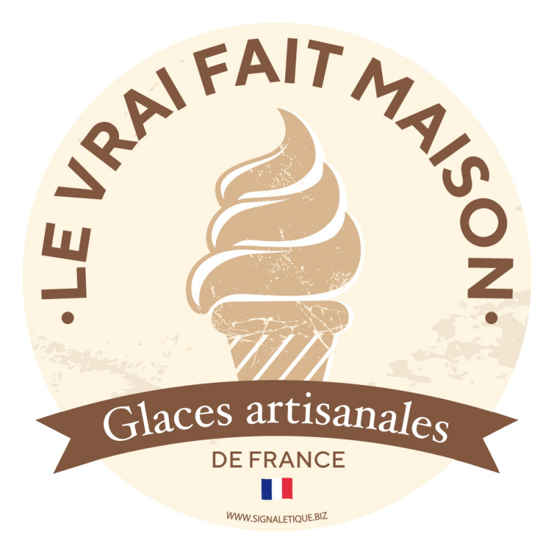 Sticker glaces fait maison, glaces artisanales de France Sticker glaces fait maison, glaces artisanales de France