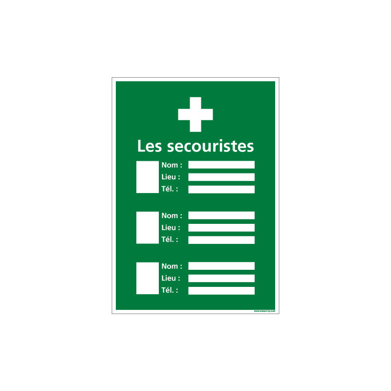 PANNEAU AFFICHAGE SECOURISTE (B0363)