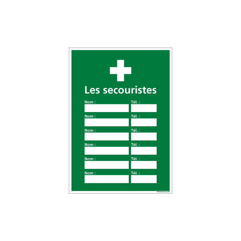 PANNEAU AFFICHAGE SECOURISTE (B0364)