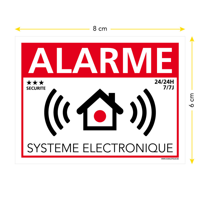 Lot de 8 autocollants Alarme Surveillance électronique Lot de 8 — free download