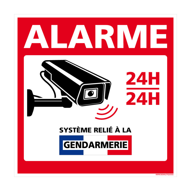 Plaque maison sous vidèo surveillance et alarme - Plaque alarme