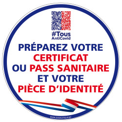 Affiche demande de certificat ou pass sanitaire