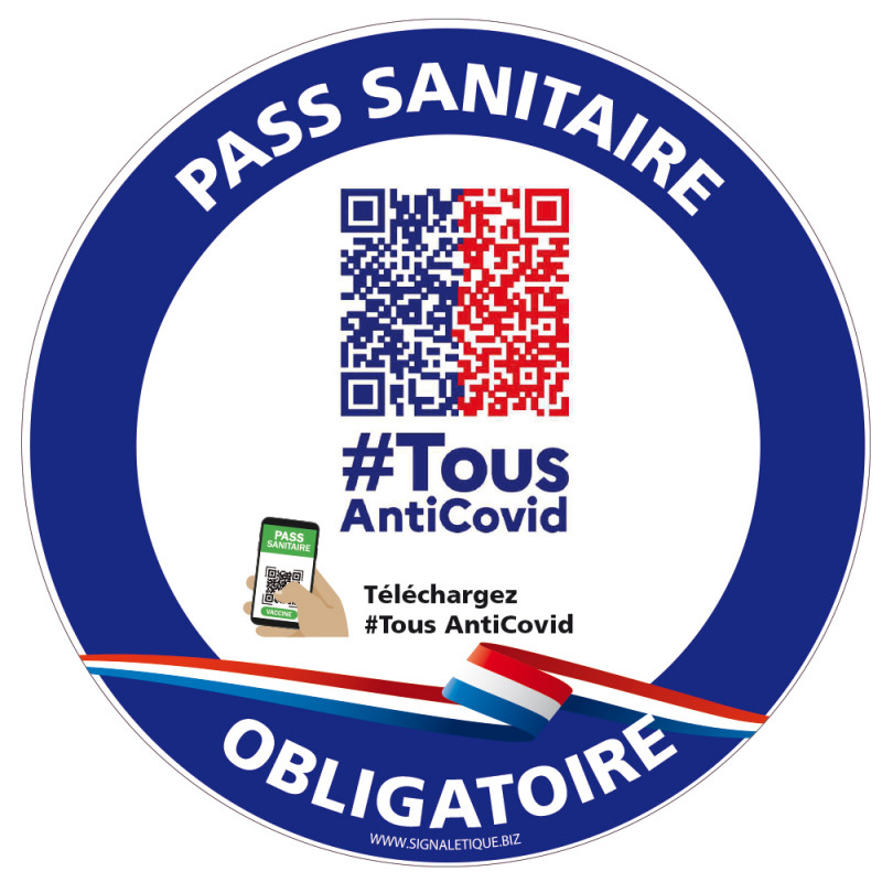 Panneau pass sanitaire obligatoire Panneau pass sanitaire obligatoire