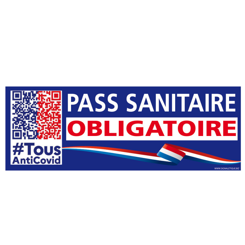 Sticker pass sanitaire obligatoire