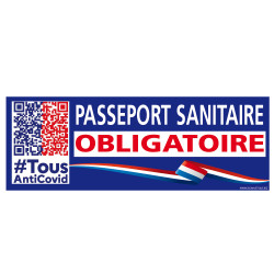 Panneau de passeport sanitaire obligatoire