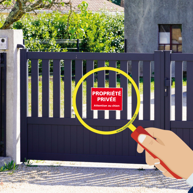 Panneau propriété privée Ne pas entrer ni nourrir Plaque version tout public tous les animaux main image 1