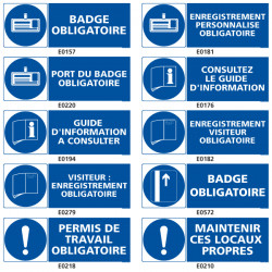 Panneau de signalisation d'Obligation du travail