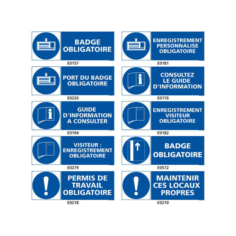 Panneau de signalisation d'Obligation du travail