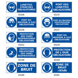 Signalisation de protection du visage obligatoire