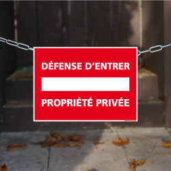 Défense d'entrer propriété privée