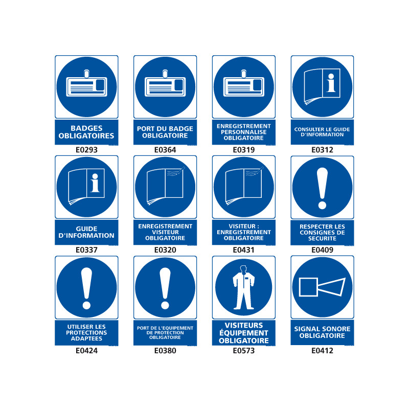 Panneaux de signalisation obligatoire