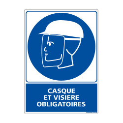 Panneau Obligation Casque et Visiere Obligatoire (E0302)