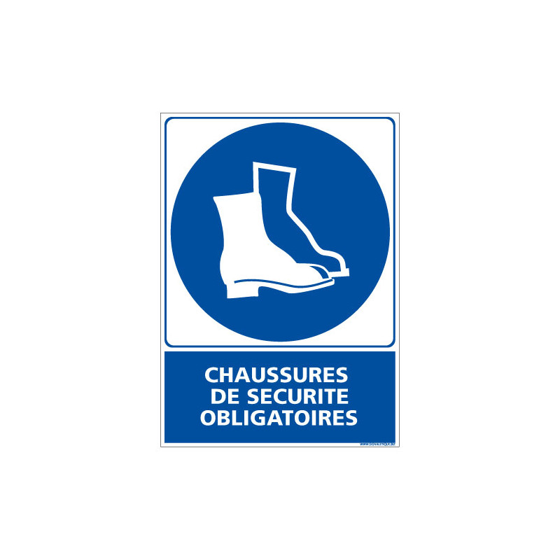 PANNEAU CHAUSSURES DE SECURITE OBLIGATOIRES (E0309)