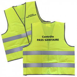 Gilet de sécurité contrôle du pass sanitaire