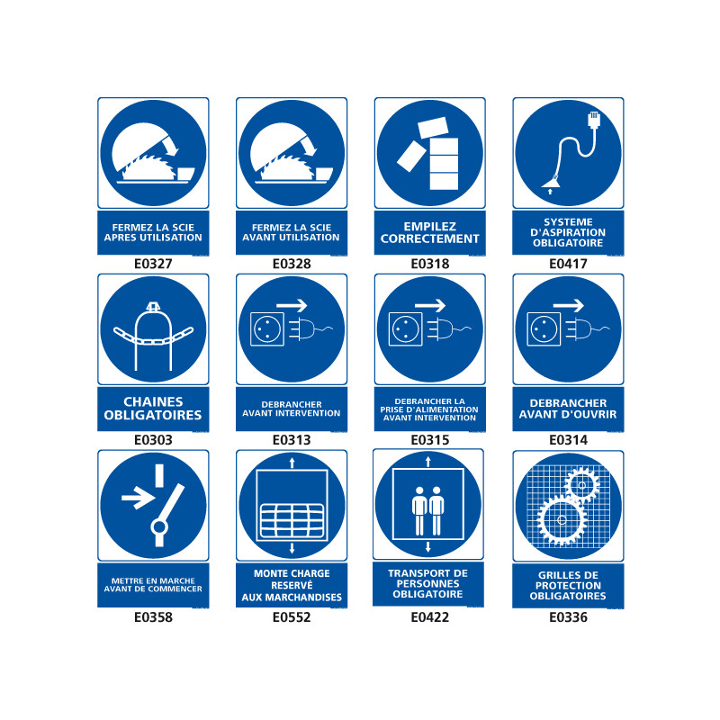 Panneaux de signalisation obligatoire