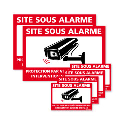 Lot d'adhésifs sécurité alarme x 6