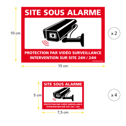 Autocollants Alarme différents formats