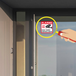 Sticker Alarme vidéosurveillance sur porte