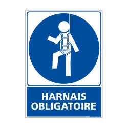 Panneau Obligation Harnais obligatoire (E0338)