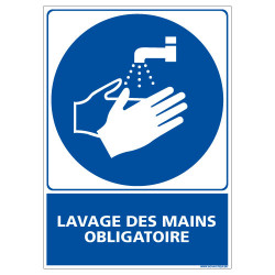 PANNEAU LAVAGE DES MAINS OBLIGATOIRE (E0341)