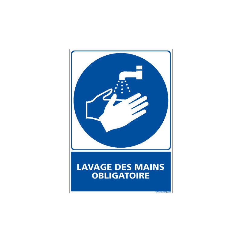 PANNEAU LAVAGE DES MAINS OBLIGATOIRE (E0341)