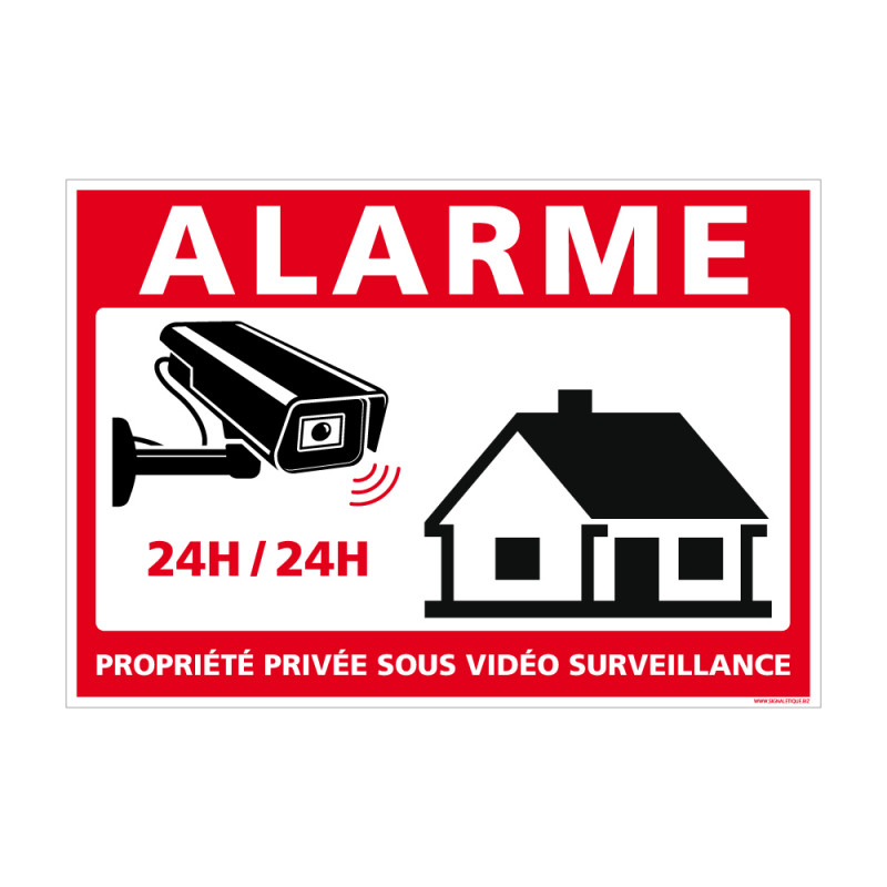 Autocollant Alarme Maison - Plaque Personnalisée