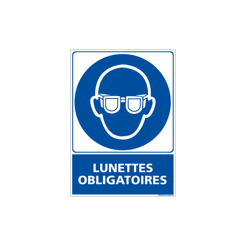 PANNEAU LUNETTES OBLIGATOIRES (E0350)