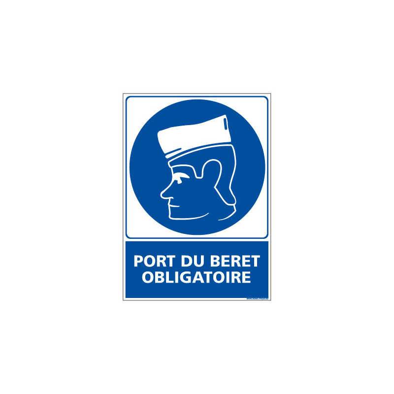 Panneau Obligation Port du beret obligatoire (E0365)