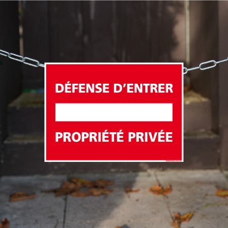 Panneau Propriété Privée Défense D’Entrer Aluminium 2 Mm – Ø 250 Mm, Pré-percé + Kit Fixation, Signalisation Française Robuste