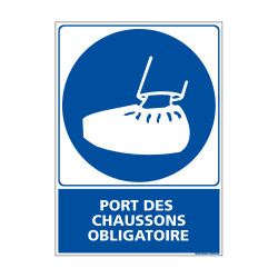 Panneau Obligation PORT DES CHAUSSONS OBLIGATOIRE (E0375)
