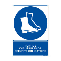 Panneau Obligation PORT DES CHAUSSURES DE SECURITE OBLIGATOIRE (E0377)