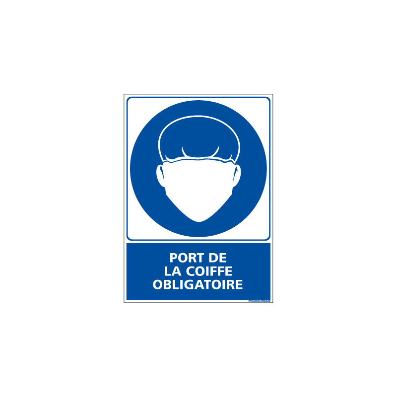 Panneau Obligation PORT DE LA COIFFE OBLIGATOIRE (E0378)