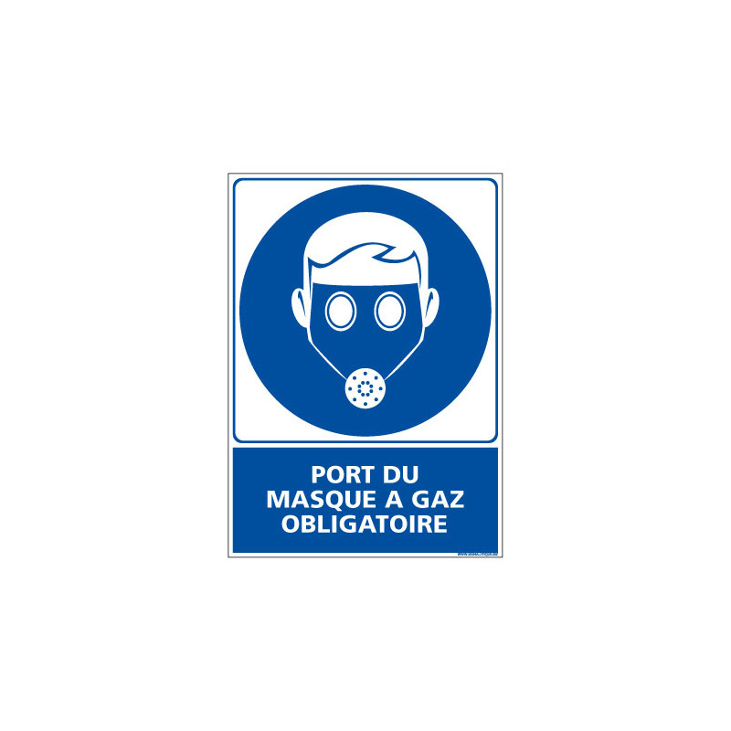 Signalisation d'obligation - Port du masque à gaz obligatoire