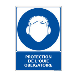 Panneau Obligation PROTECTION DE L'OUIE OBLIGATOIRE (E0398)