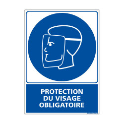 Panneau Obligation PROTECTION DU VISAGE OBLIGATOIRE (E0399)