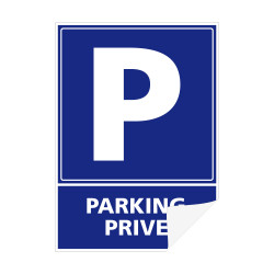 Sticker Parking Privé rectangulaire