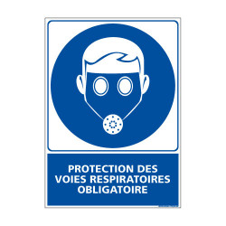 Panneau Obligation PROTECTION DES VOIES RESPIRATOIRES OBLIGATOIRE (E0400)