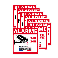 Autocollant Alarme, Gardiennage & Intervention - Surveillance