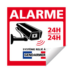 8 adhésifs Alarme Gendarmerie