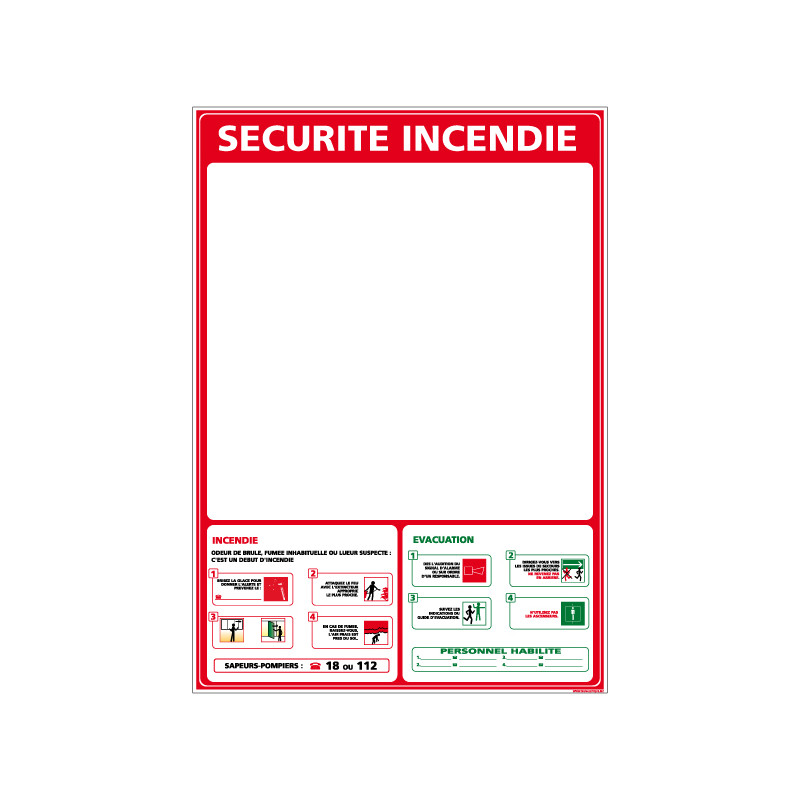 Panneau SECURITE INCENDIE (A0402)