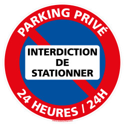 Panneau d'interdiction - Stationnement interdit - Rigide 