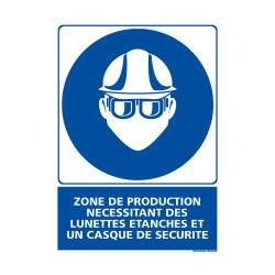 Panneau Obligation ZONE DE PRODUCTION - EPI (E0438)