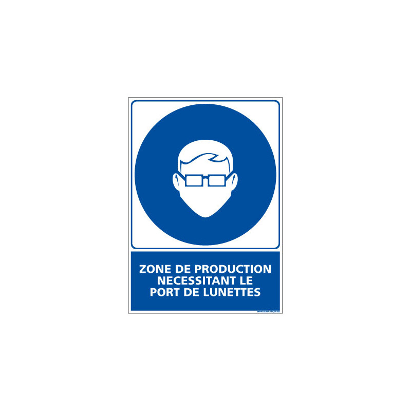 Panneau Obligation ZONE DE PRODUCTION - EPI (E0441)
