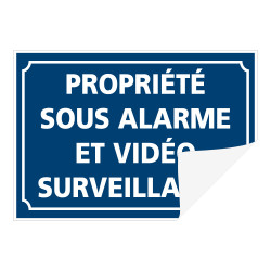 Adhésif Alarme Propriété sous alarme et vidéo surveillance